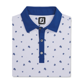 FootJoy Pique Stretch Scattered Floral Self Collar Polo